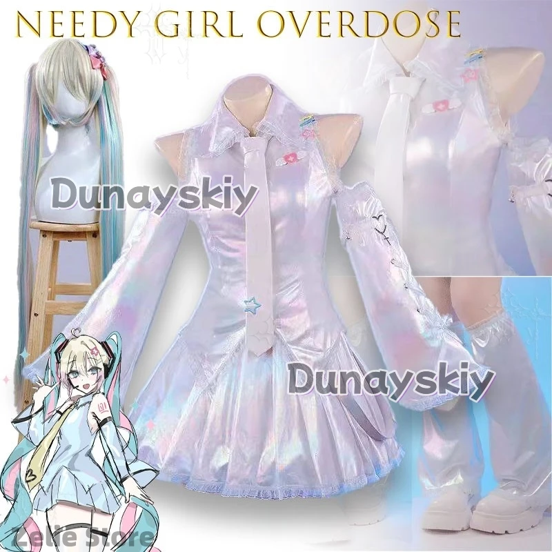 

Needy Girl Overdose Kangel Ame Chan Super Tencha Fanmade Holographic Colorful Dress Cosplay 코스프레 Cosplay Party Cos Lolita