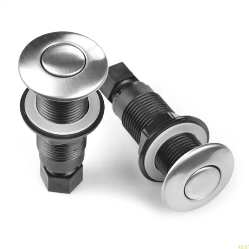 A0NC 쓰레기 처리 에어 스위치 키트 금속 실용 에어 버튼 음식 처리 액세서리