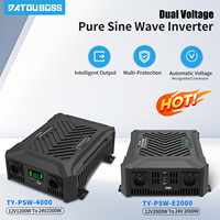 DATOUBOSS Portable Car Inverter 1200W 2000W 3000W Pure Sine Wave Dual Voltage Inverter 12V to 24V Auto Switching Solar Inverter