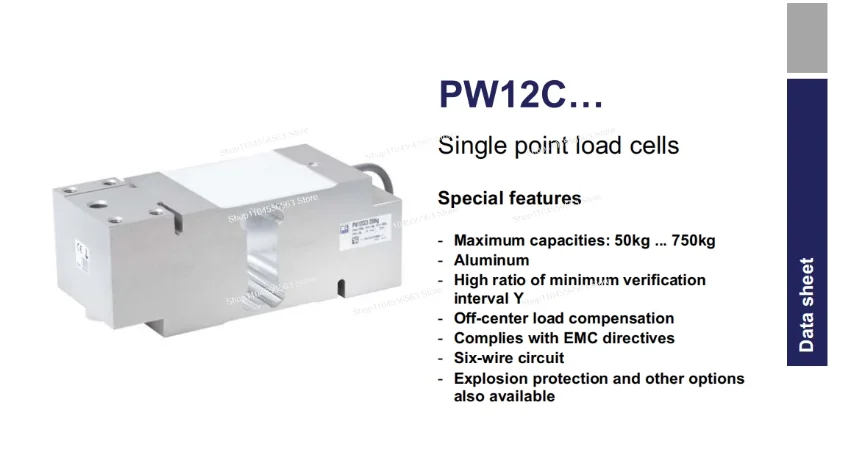 

HBM Pressure Sensor Single Point 1-PW12CC3/75kg-1/100kg-1/150kg-1 No Battery
