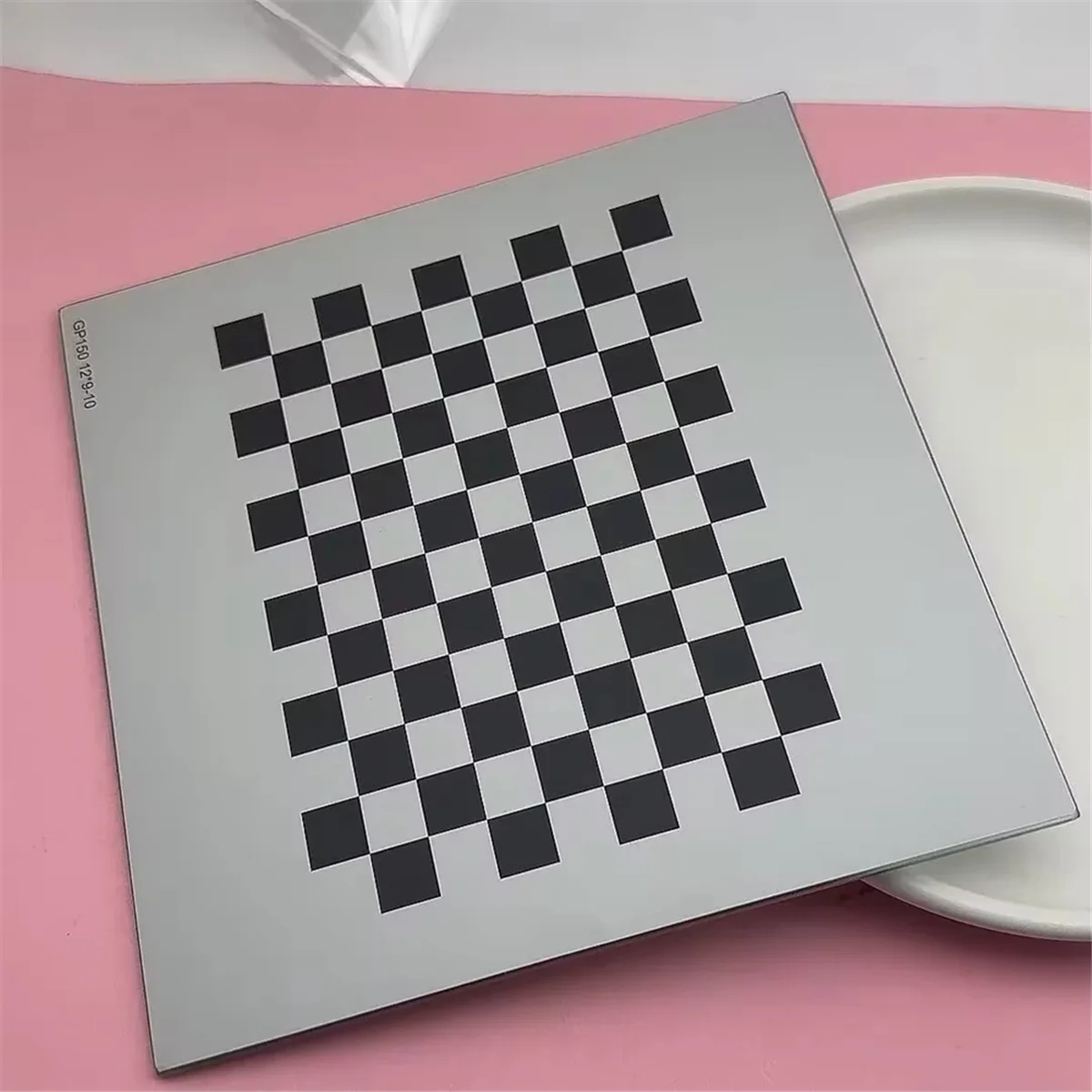 A002 12x9 Float Glass Substrate Alumina Square Calibration Board Checkerboard Machine Vision Optical Correction Board 70mm