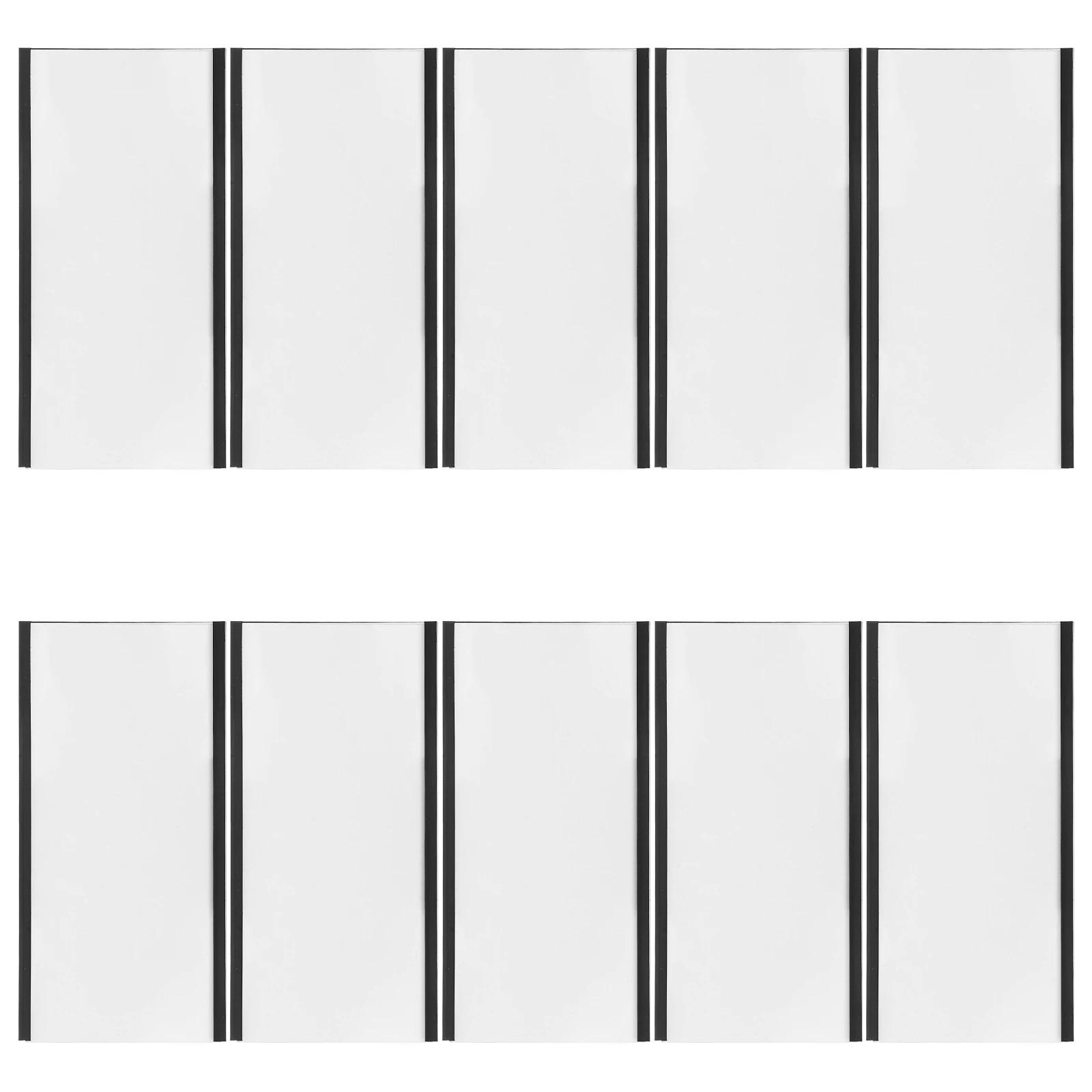 10 set Magnetic Name Badge Holders 10x5cm Reusable Label Clips for Warehouse Shelves Fridge Tool Drawer Office Files School