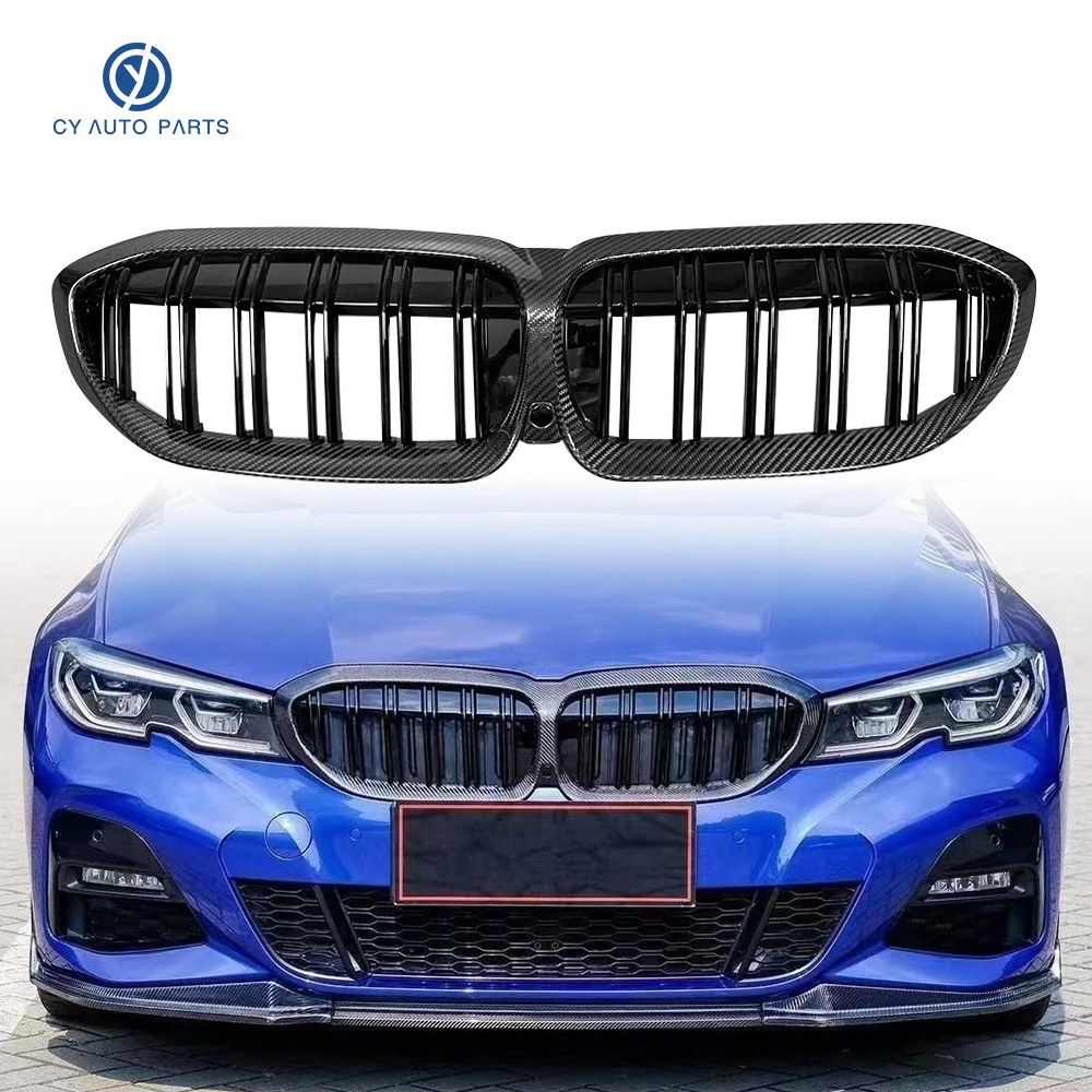 Front Bumper Grill Carbon Fiber Grill Air Intake Grille For BMW 3 Series G20 G28 Lci