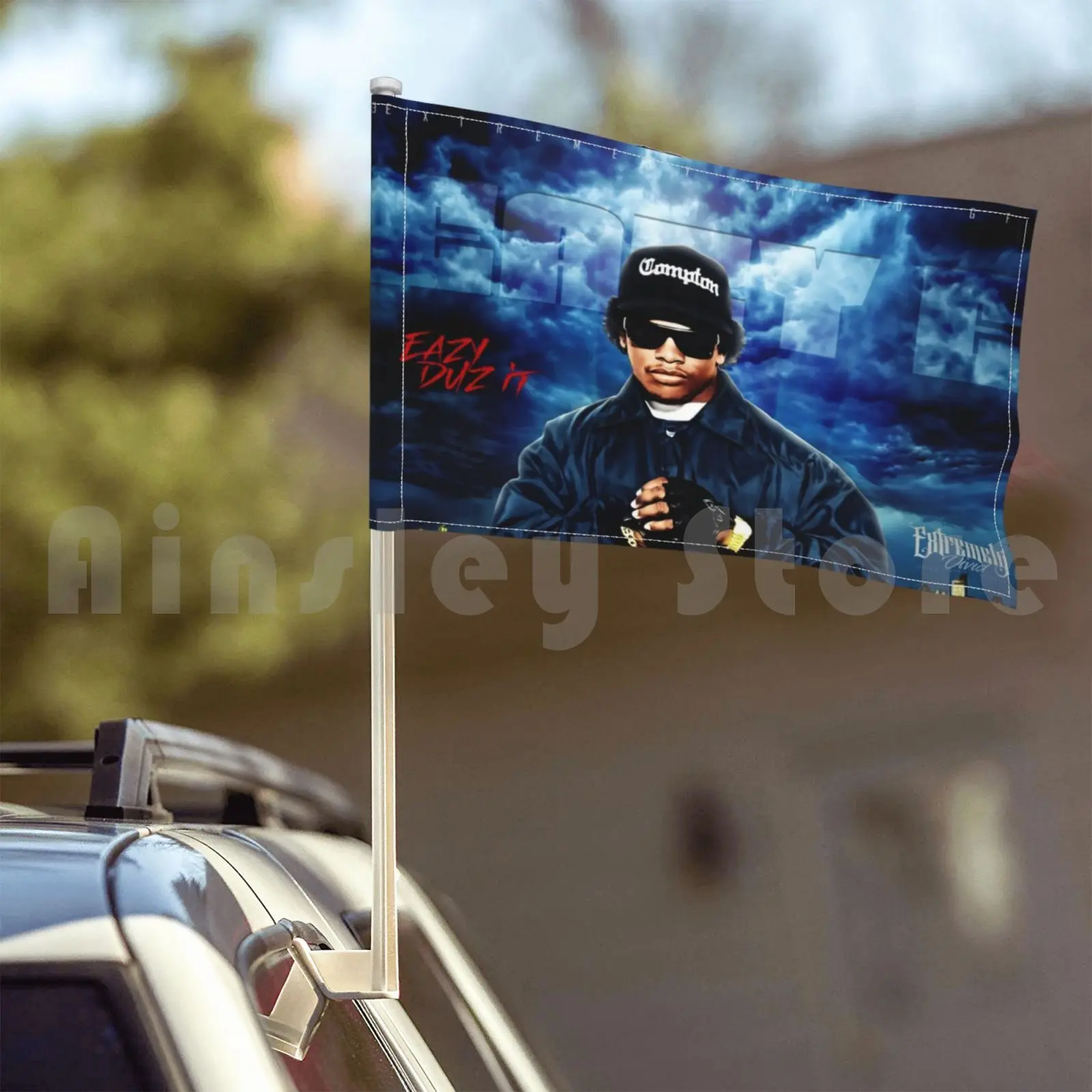 علم Eazy Duz It للديكور الخارجي، علم السيارة Easy E Ruthless West Coast Rap Nwa #5