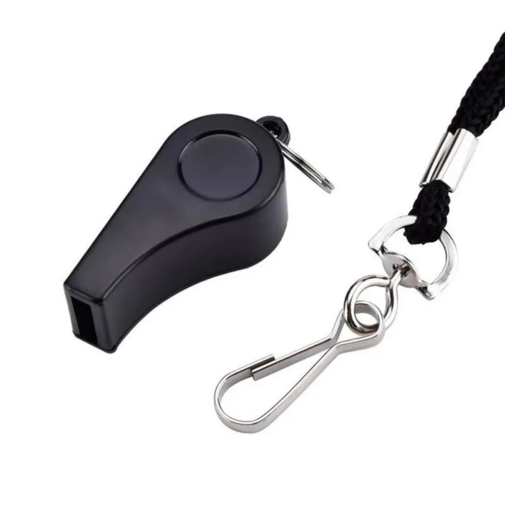 High Quality Black Whistle Referee Game Halter Whistle Outdoor Travel Hiking Whistle Suitable for Basketball Volleyball Games