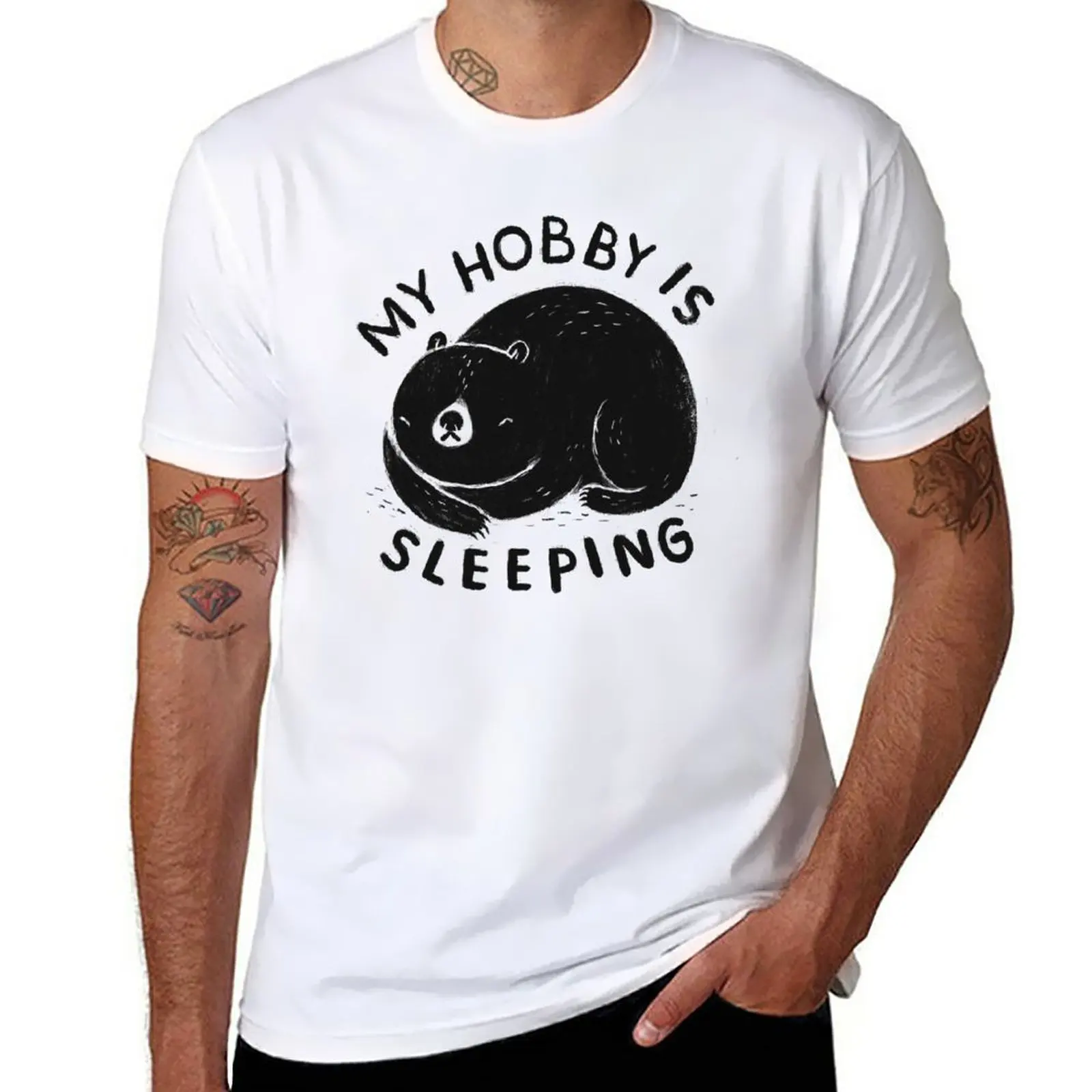 

New my hobby is sleeping T-Shirt aesthetic clothes boys white t shirts oversized t shirts tops men t shirts