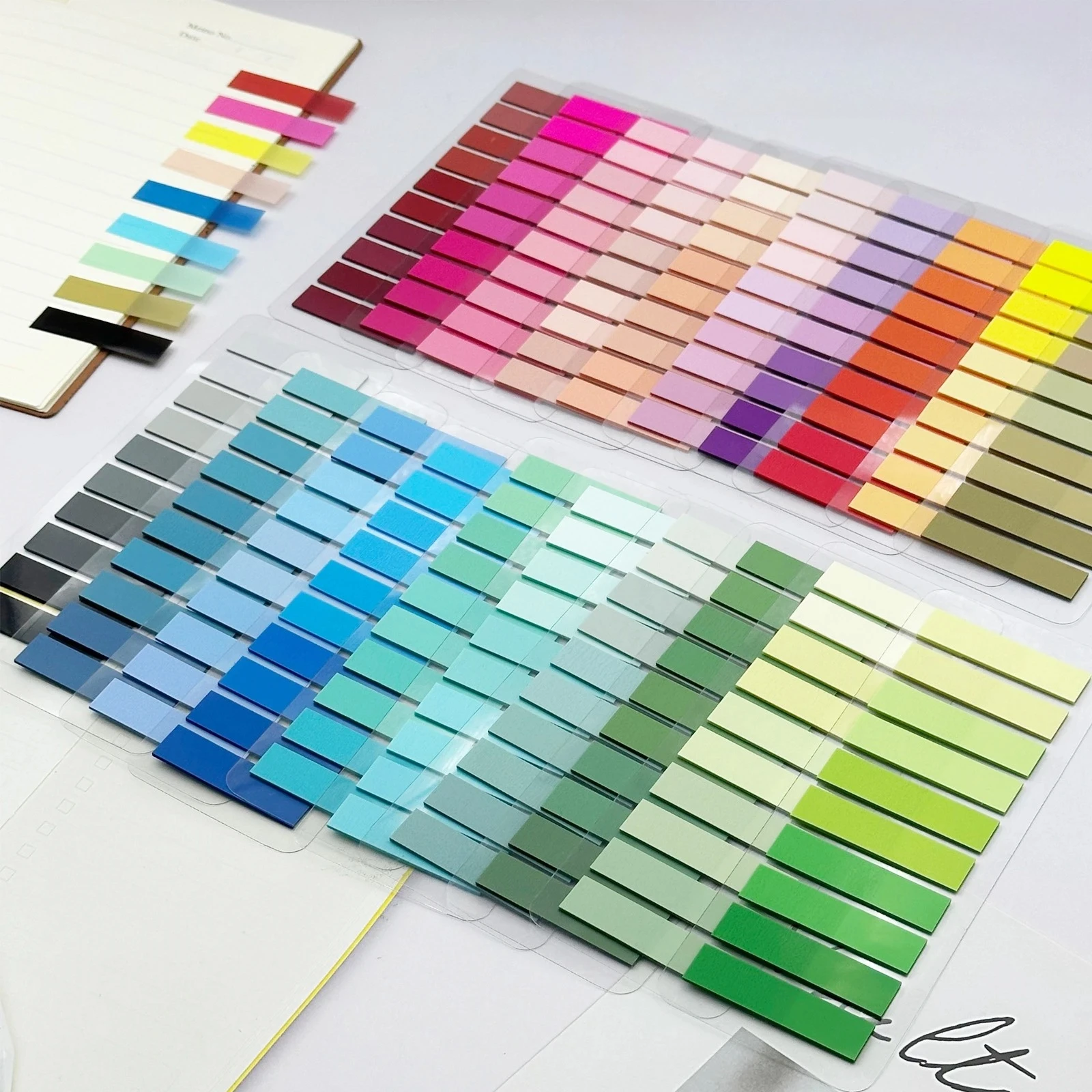 

200Pcs Color Stickers Transparent Fluorescent Index Tabs Flags Sticky Note Stationery Children Gifts School Office Supplies