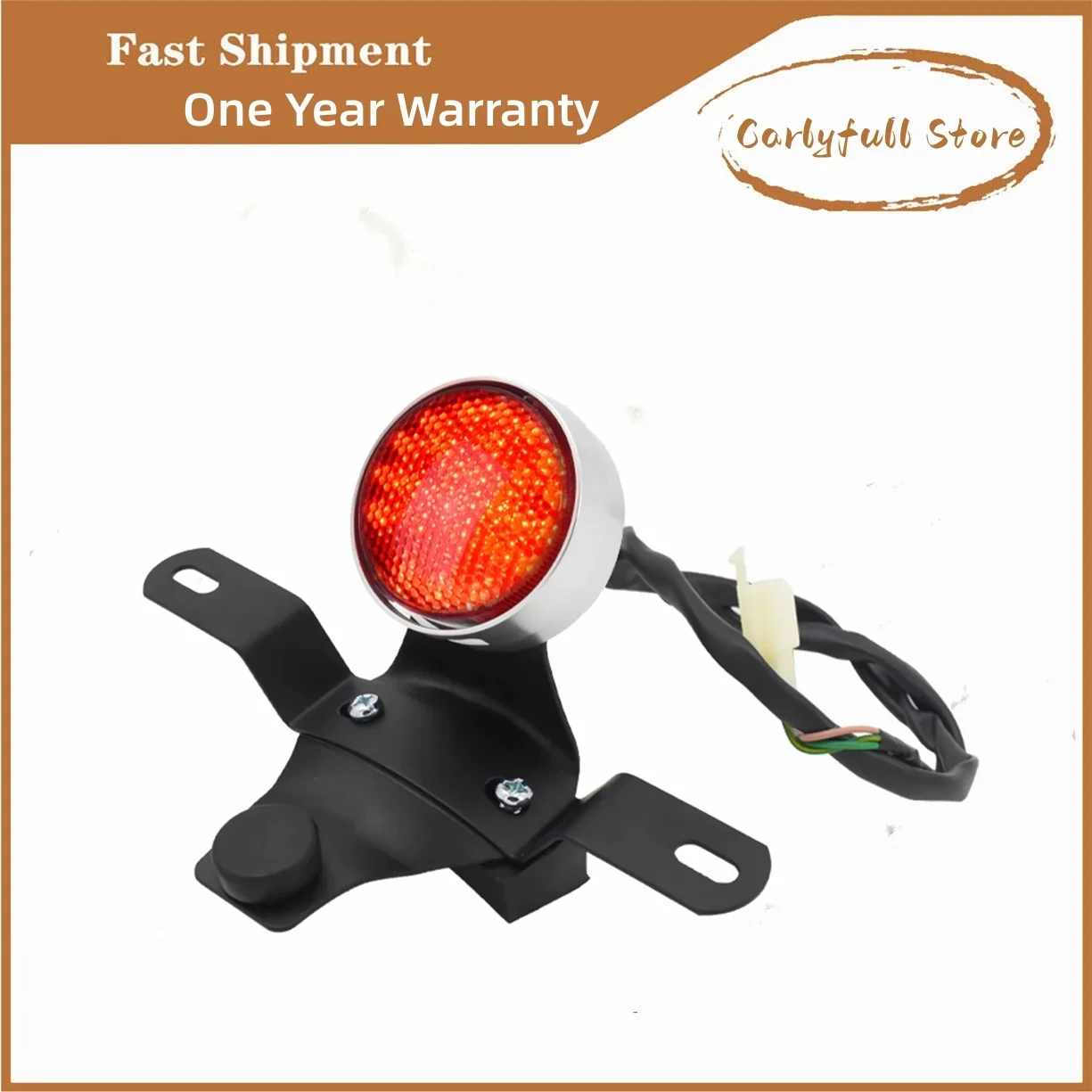 

Aluminum alloy Vintage motorcycle lamp LED rear signal light brake light small type back brake light for motorbike with