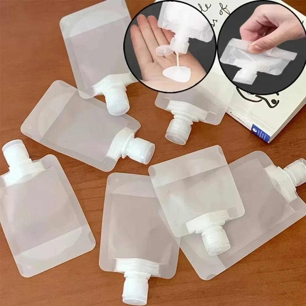 5Pcs Travel Empty Squeeze Bags Set Lotion Dispensing Refillable Shampoo Toiletries Conditioner Liquid Cosmetic Storage Pouches