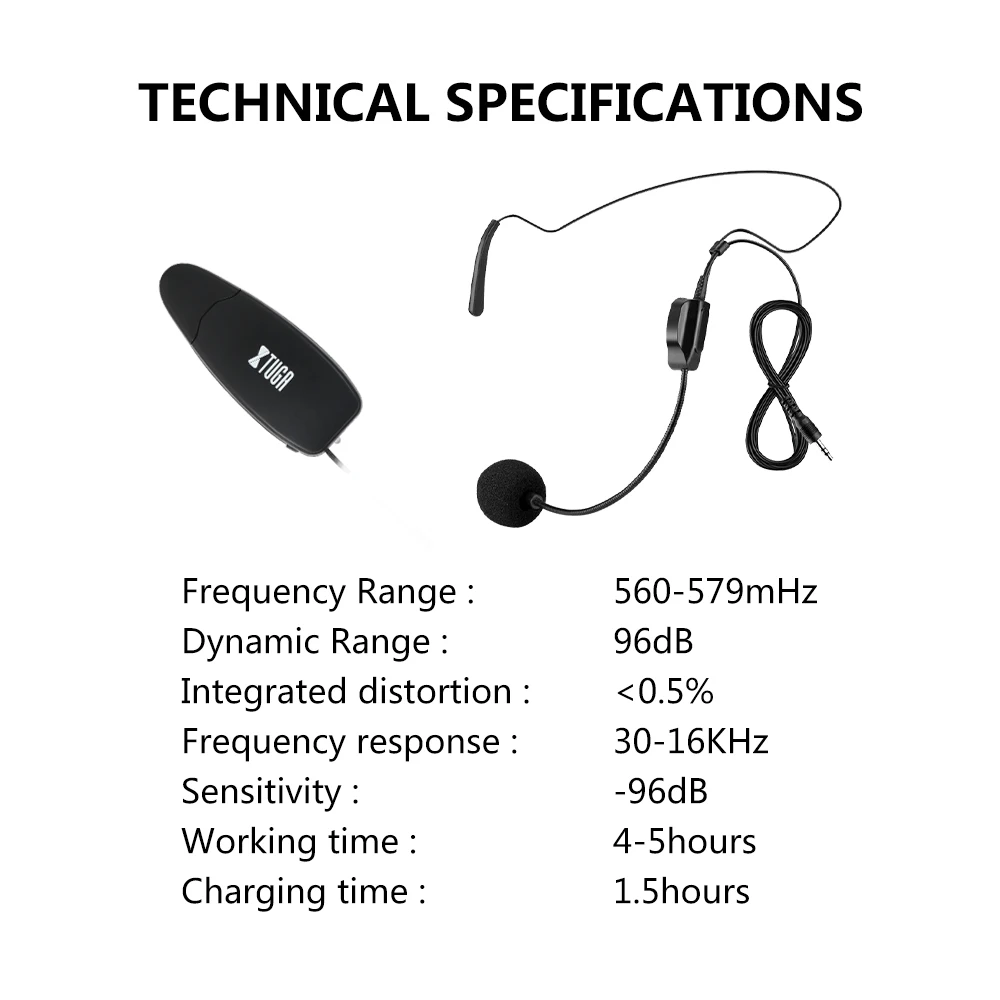 Zehn Artikel TLF Xtuga KX-623 UHF Wireless Headset mit Lavalier Revers Clip-on Mikrofon Metall Konferenz Mikrofon