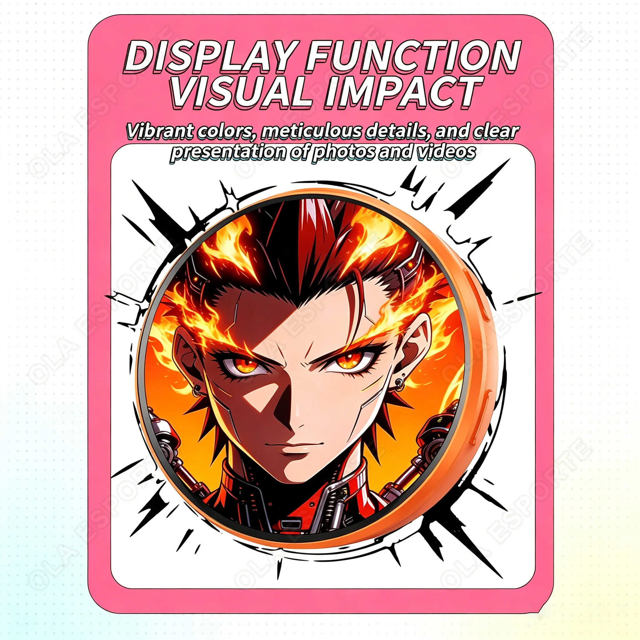 Dynamic Electronic Badge Display Pin 1.5 In Touch Screen Anime E-Badge For Game Peripherals Excellent Fans Friends Birthday Gift