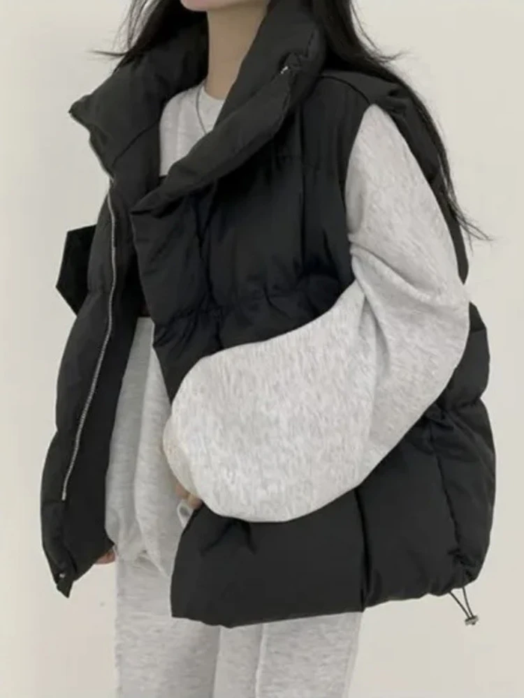 

Хлопковый жилет на пуху, женская осенне-зимняя новинка 2025 года, верхняя одежда, корейское пальто из полиэфирного волокна Sle Svel Thiened