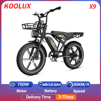KOOLUX X9 Aluminum Alloy Electric Bike 750W Motor 48V15.6AH Lithium Battery Adult Electric Bicycle 20 Inch Tire Disc brake E-bik