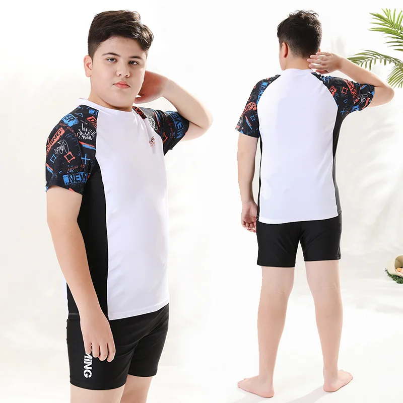 Children's Oversized Swimsuit Set, Beach Pants for Teenagers and Kids, Overweight and Enlarged Boys' Swimwear, Summer Beach Pant