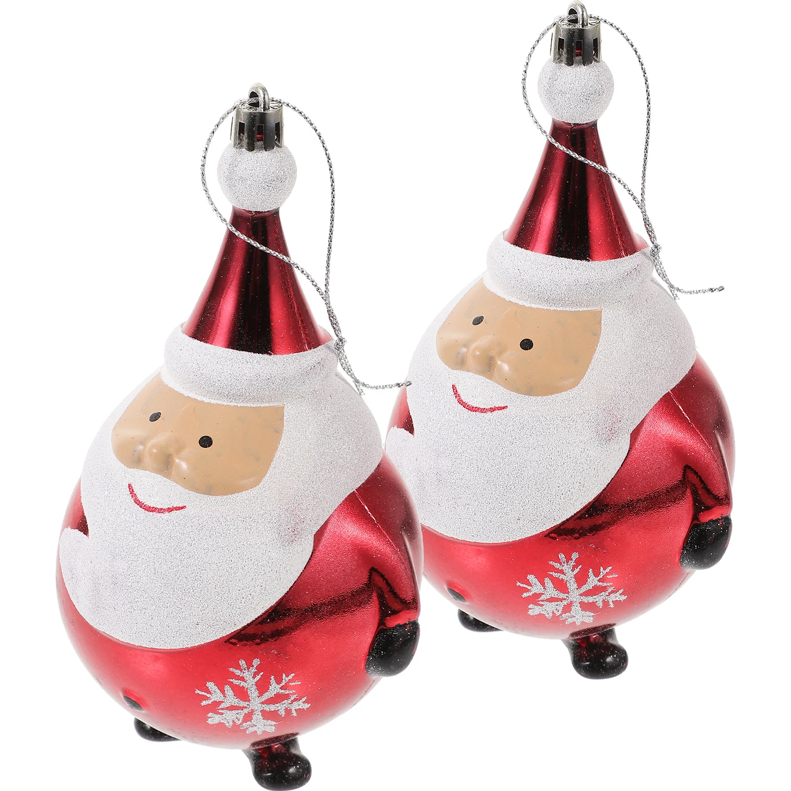 

2Pcs Christmas Ornaments Red White Santa Claus Tree Hanging Decoration Xmas Party Festive Pendant Gifts Home Accessories