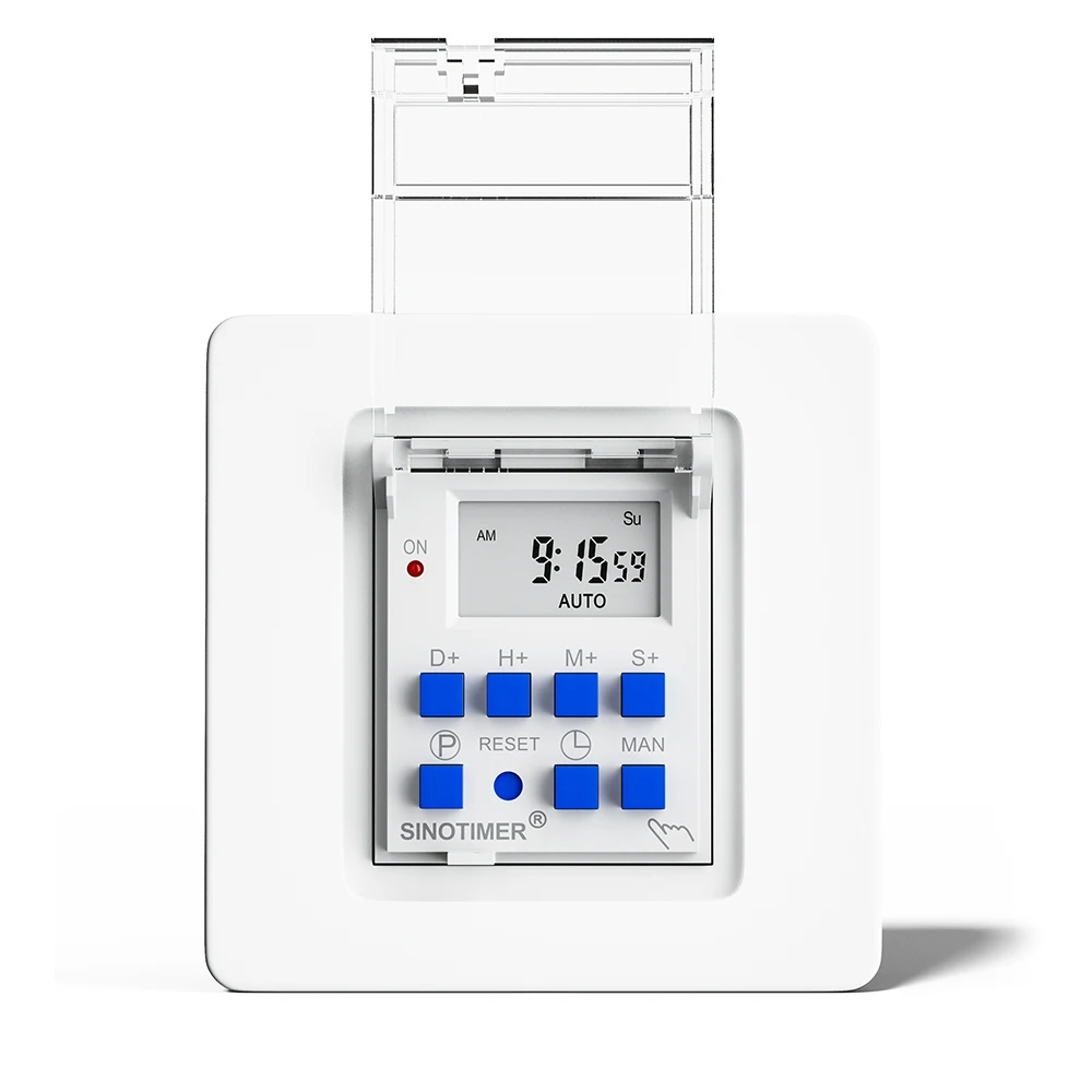 TM915s 1 Second Interval Programmable Digital Timer Switch Relay Control Time 7 Days Auto ON OFF Panel Mounted