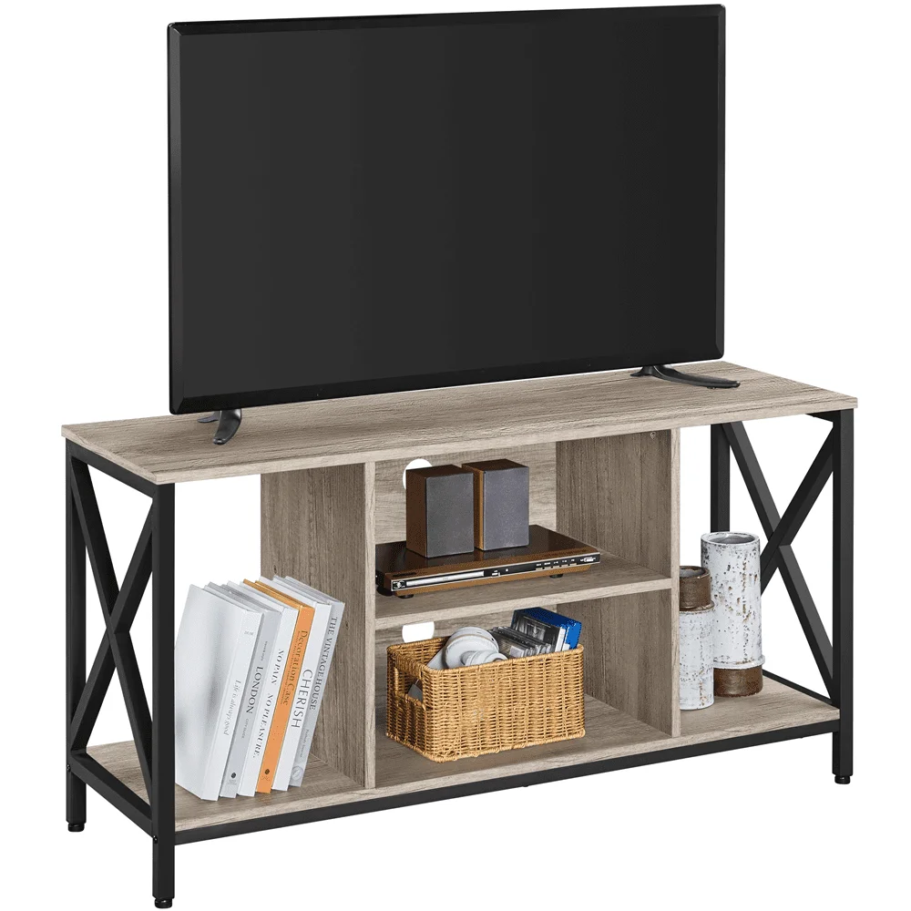 

47-Inch Wide TV Stand with Storage for Living Room, Gray