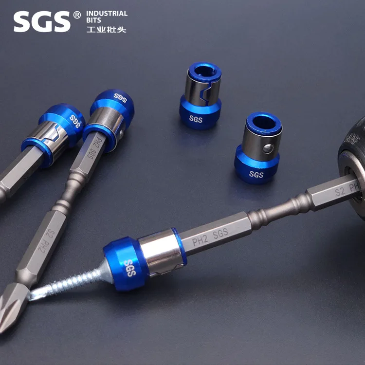 SGS 6.35mm aviation aluminum positioner set with blue gold purplish red universal magnetic ring magnetic coil