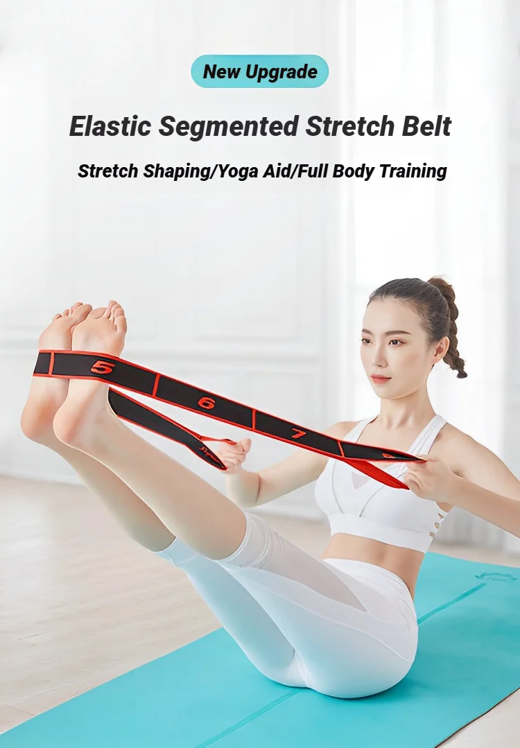 8 Section Style Dance Resistance Band Yoga Stretching Pilates Fitness Digital Elasticity Elastic Stretch Training Tension Belt Se3274859aa484cbe98bf543c13e8911cN