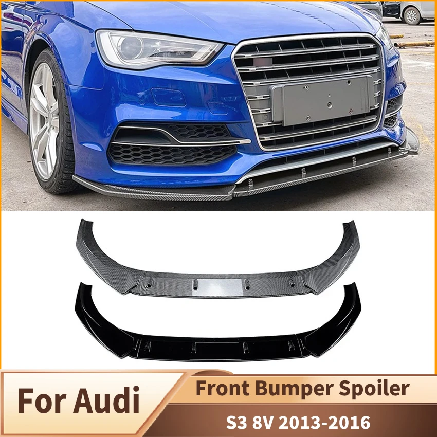 

Car Front Bumper Lip Spoiler Diffuser Body Kit Protective Cover for Audi S3 8V 2013 2014 2015 2016 Accessories Tuning Parts