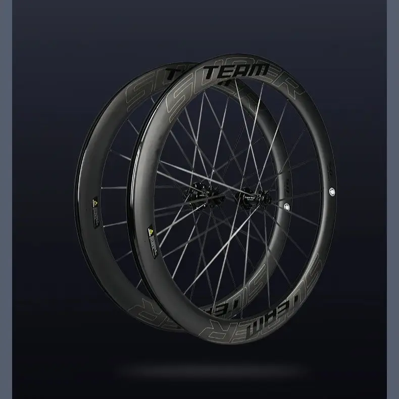 Доступная карбоновая колесная пара SUPERTEAM R55, одобренная UCI, карбоновый обод, тормоз 700C * 40/50/60 мм, карбоновые спицы, доставка DHL/DPD