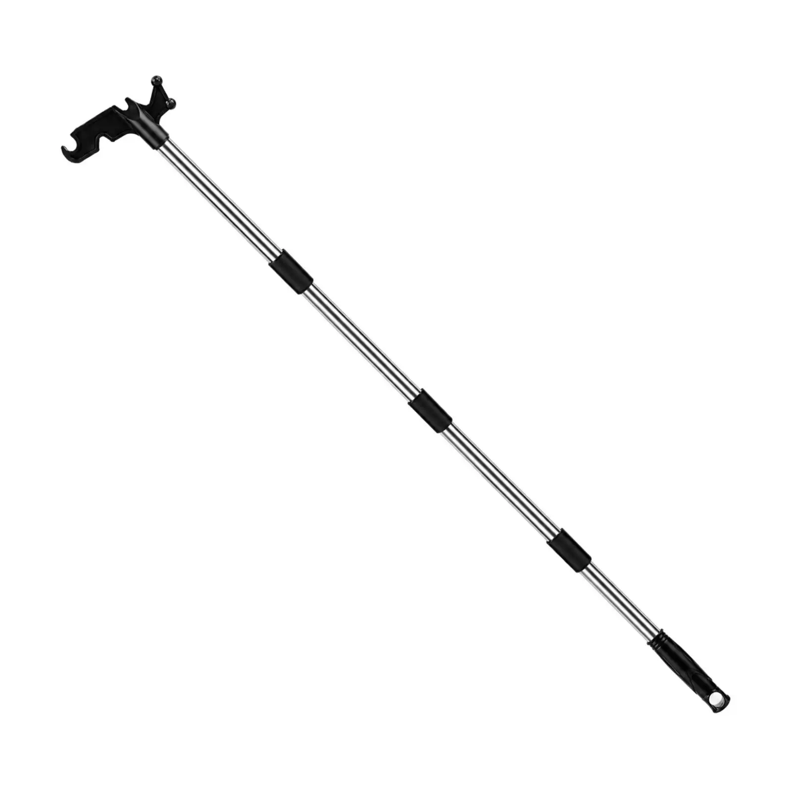 Foldable Ceiling Hook Tool with Metal Hanging Hook for Skylight Opening and Retrieving Outdoor Lighting Fixtures
