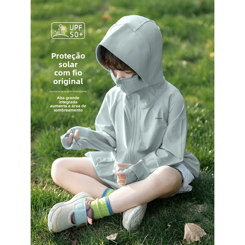 bananain-子供用日焼け止め服新しいスタイル男の子用ライトクールシルク通気性-uv-保護-upf50-プラスフード付きポリエステル