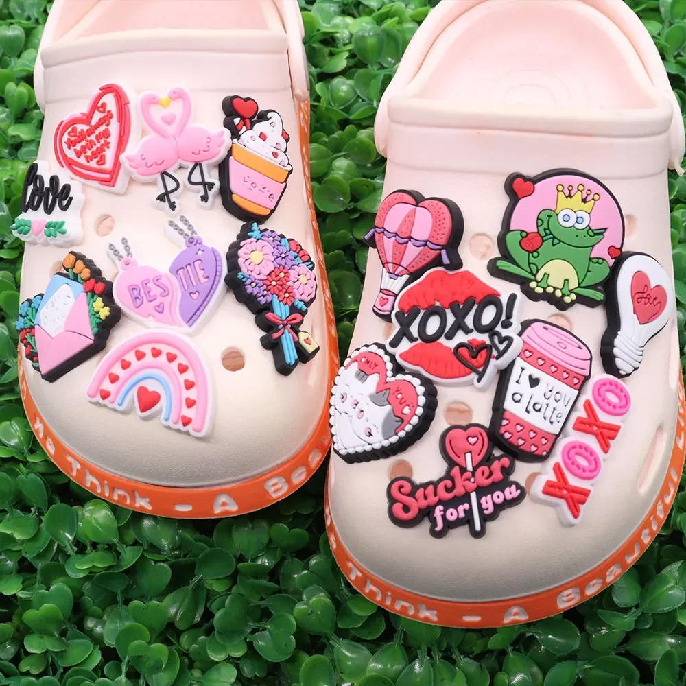 มาใหม่ 1 ชิ้น PVC Buckle Clog เค้ก Swan Cat Hot Air บอลลูน Love กบรองเท้าแตะรองเท้าตกแต่ง Fit สายรัดข้อมือเครื่องประดับ