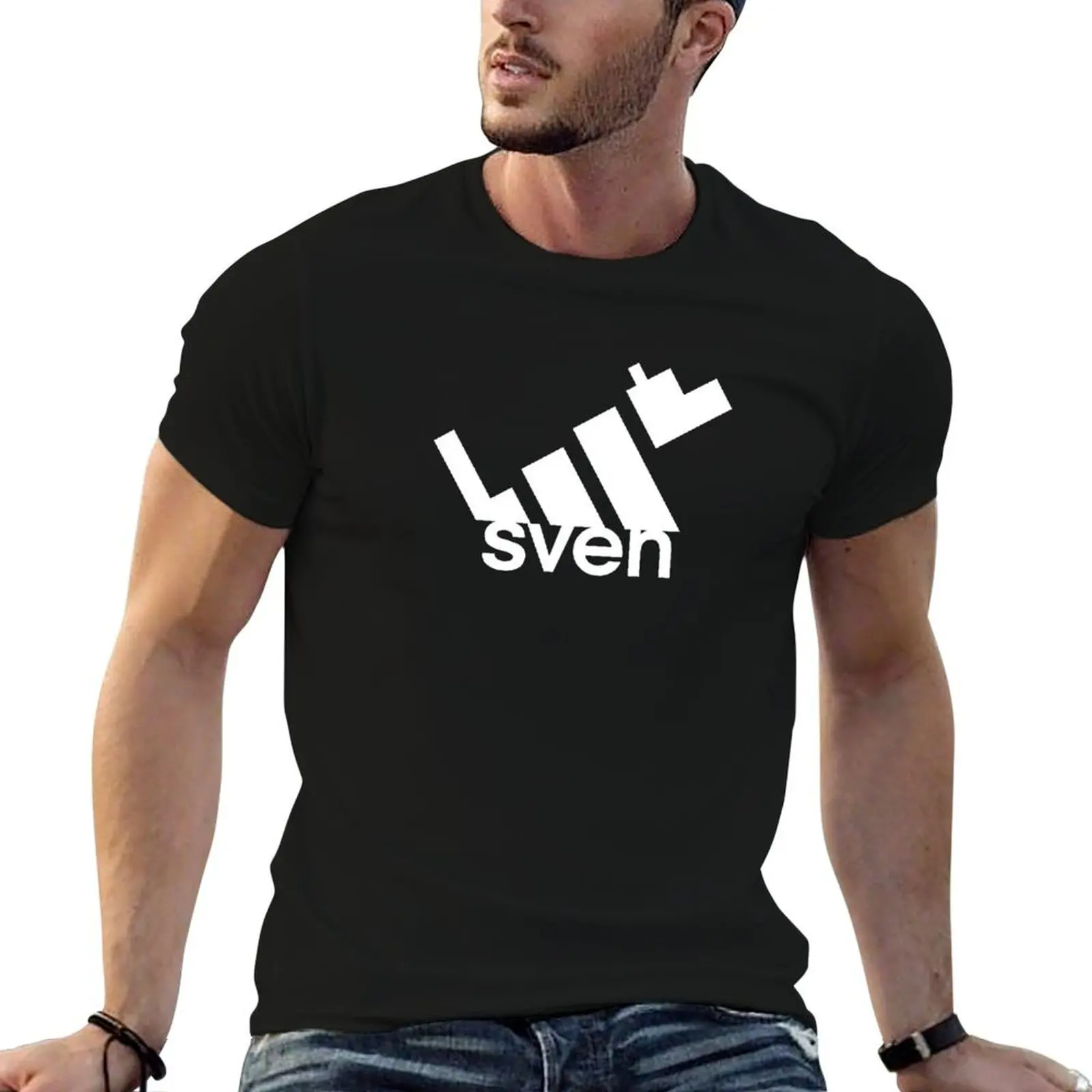 

Sven - White T-Shirt cotton t shirts man 100% anime t shirts for man T-Shirt