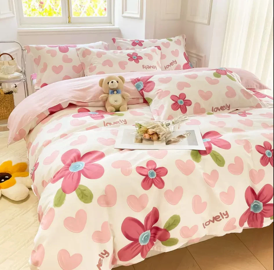 Nordic Plaid Bedding Set Man Woman Duvet Cover and 2pc Pillowcase 100% Cotton Single Double Queen King Full SizeHome Textile