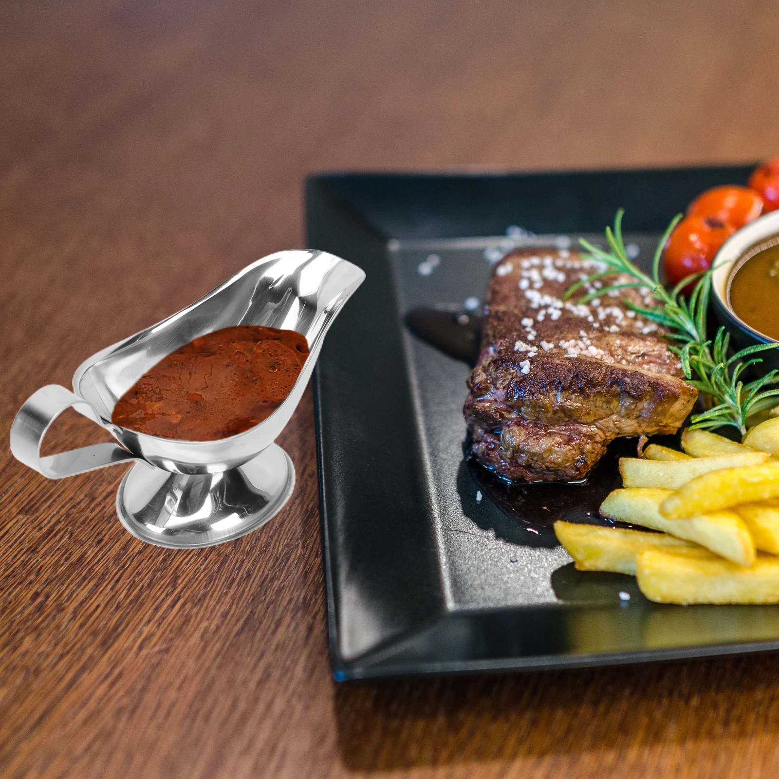 

Boat 1 Pc Stainless Steel Gravy Boats Sauce Cup Juice Cups Soy Sauce Holder 90ml Reusable Containers for Steak
