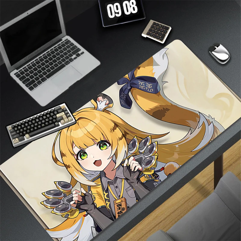 Mousepad Computer Gaming Accessories Keyboard Pad Office PC Rubber Mouse Pad Decoracion Desk Zenless Zone Zero Ju Fufu Mouse Mat