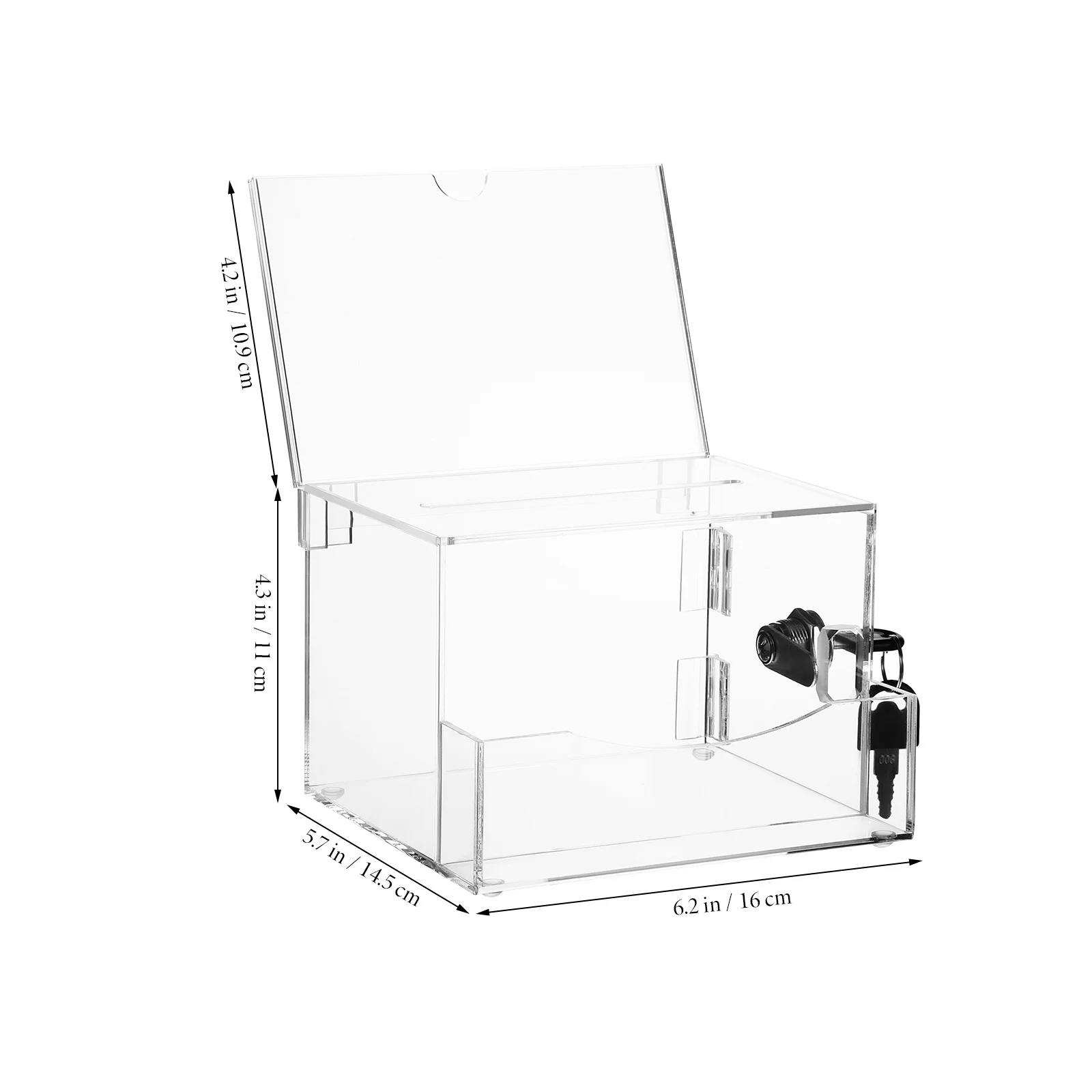 Extra Large Clear Ballot Box Lockable Design for Safe Voting Process High Transparency Suggestion Box for Event Feedback