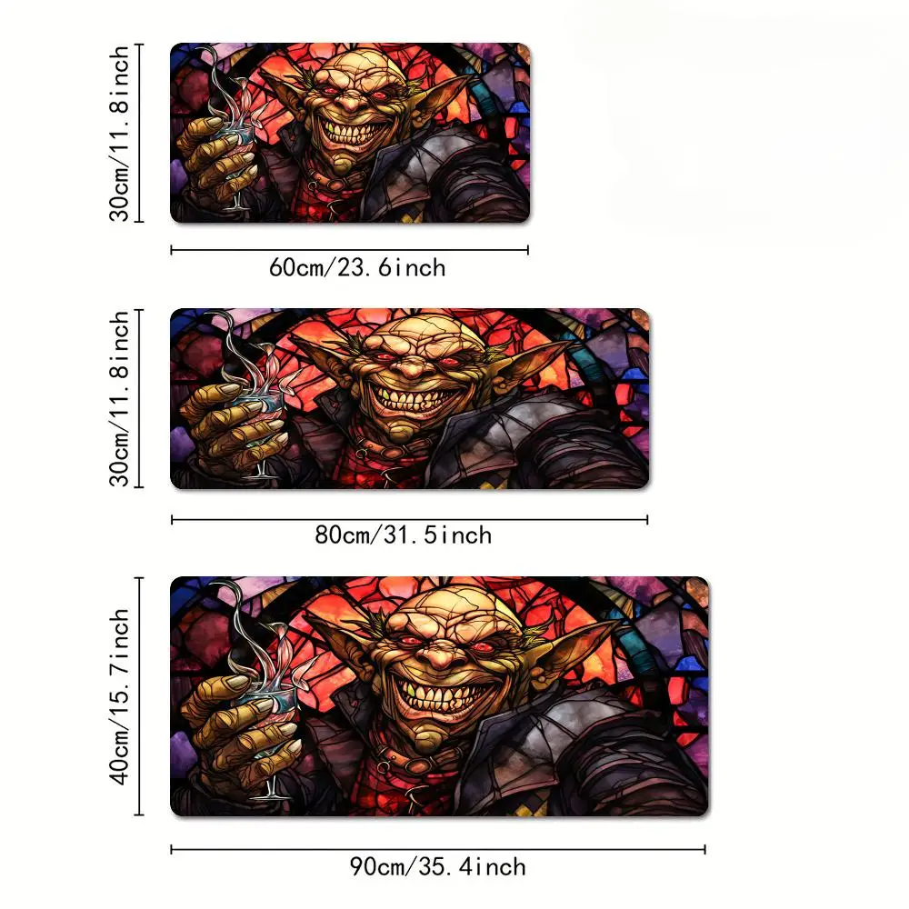 لوحة ماوس بتصميم اللوتس من الزجاج الملون مع حواف مخيطة وقاعدة مطاطية غير قابلة للانزلاق وملحقات الكمبيوتر وسادة ماوس للألعاب