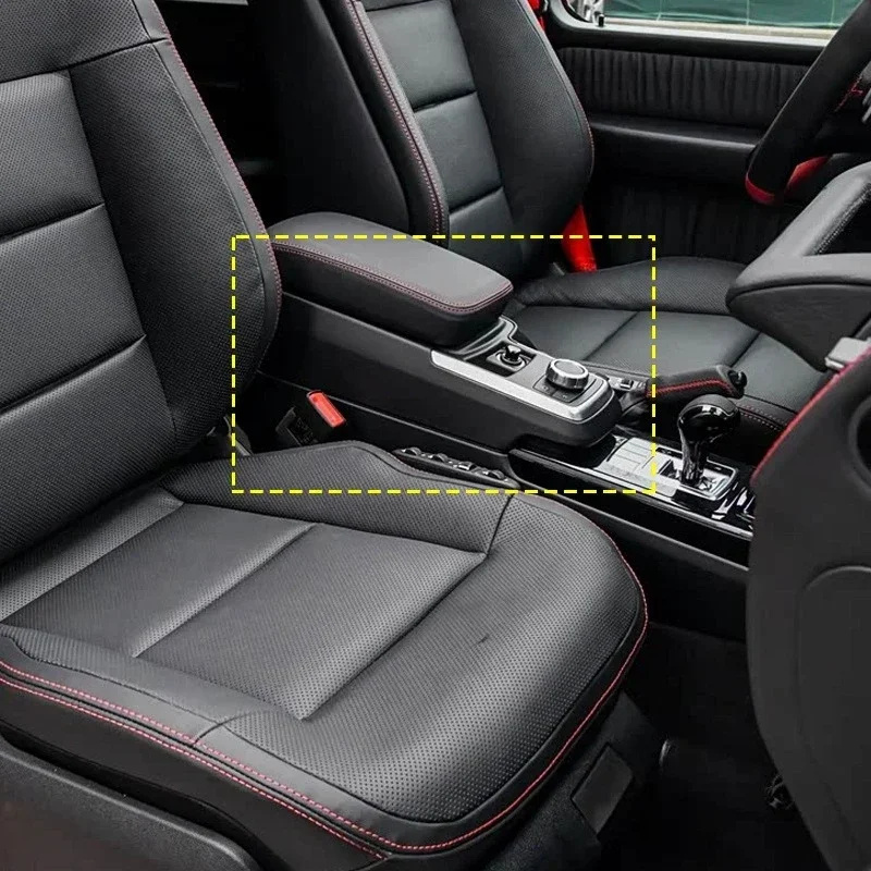 

For Mercedes-Benz G Class W463 Real Dry Carbon Fiber 12-2018 Interior Armrest Box Base Frame Decoration Modification Accessories