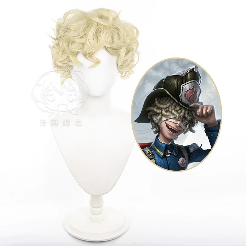 Anime Identity V Florian Brand Cosplay Wig  Synthetic Hair Short Halloween Party Wig+Wig Cap