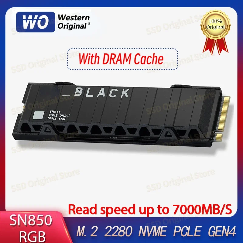 2024 NEW 8TB 4TB 2TB BLACK WO SN850X 1TB NVMe Built-in solid state drive PCIe 4.0 Gen4 technology SSD, up to 7300 MB/s M.2 2280