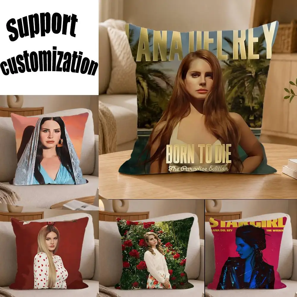 Born to Die L-Lana D-Del-Rey Square Sofa Pillow Cover Solid Color Living Room Home Decor Cushion Case