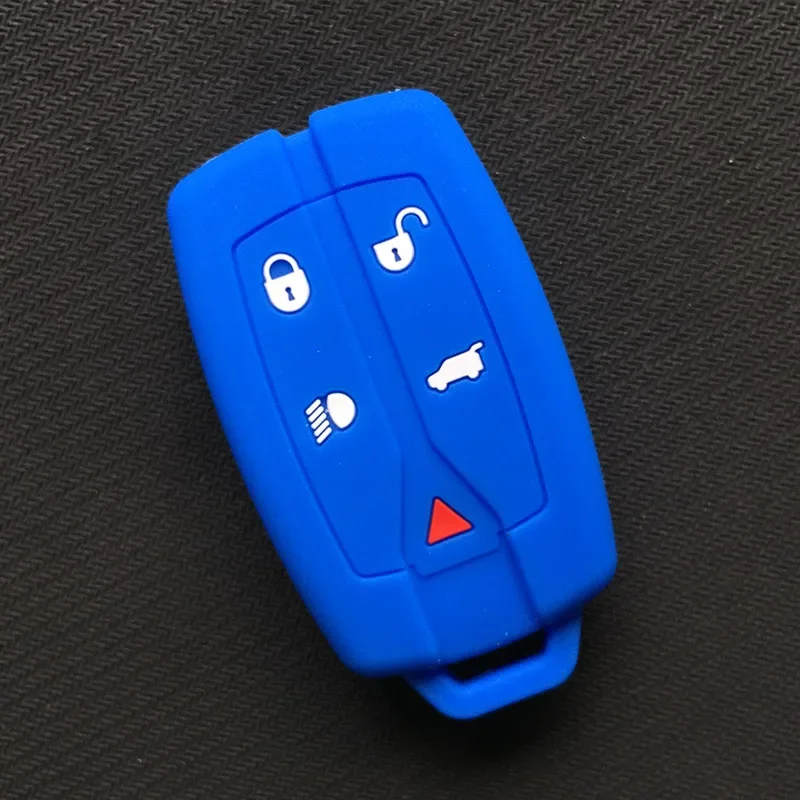 silicone Car key Case Shell cover For Land Rover Freelander 2 5 Buttons key