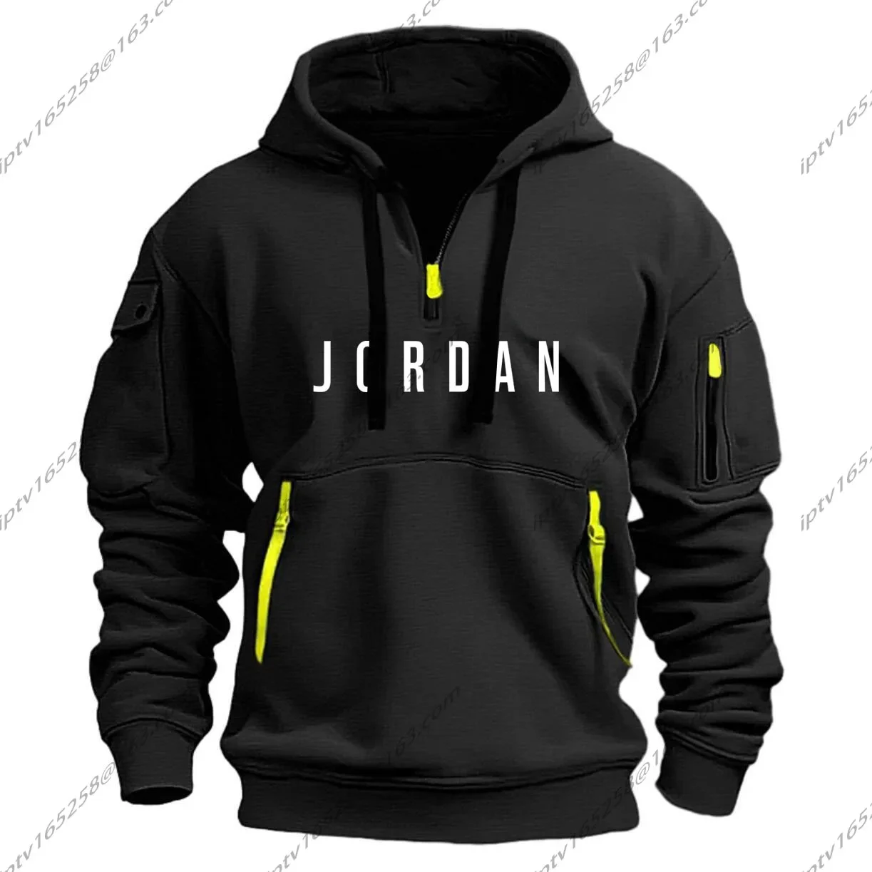 Hoodies masculinos para outono e inverno, novos moletons, pulôveres com vários bolsos, casacos masculinos de manga comprida, tops, moletom casual com capuz