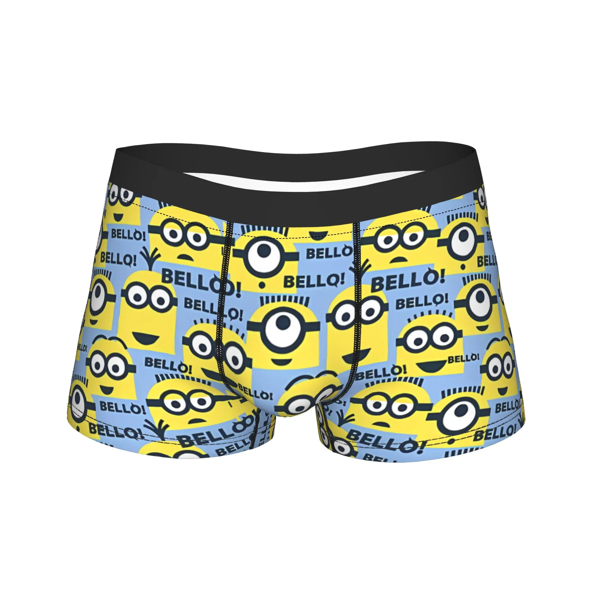 Cartoon M-Minions Print Underwear  Classic Underpants Custom DIY Shorts Briefs For Men Pouch Large Size Boxershorts