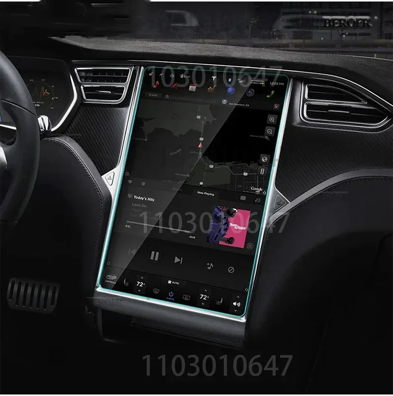 Автомобильная GPS-навигационная пленка, ЖК-экран, защитная пленка из закаленного стекла, украшение против царапин, 17 дюймов для Tesla Model S 2014-2019