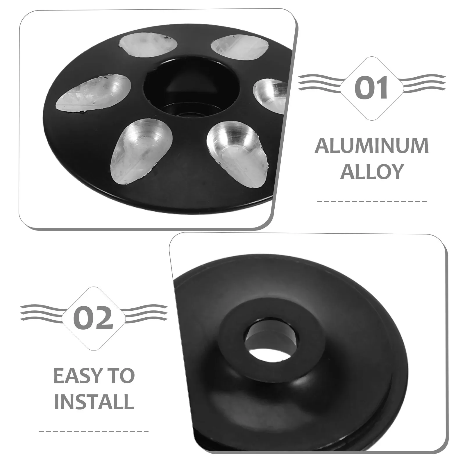 4 قطعة دراجة سبائك الألومنيوم سماعة قبعات علوية Waterdrop شكل الجبهة شوكة الجذعية غطاء للدراجات الطريق الجبلية دراجة الجذعية غطاء #4