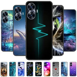 For Realme C55 Case Cool Black Soft Silicone TPU Bumper Protective Phone Case For OPPO Realme C55 C 55 Cover Fundas Shell Coque