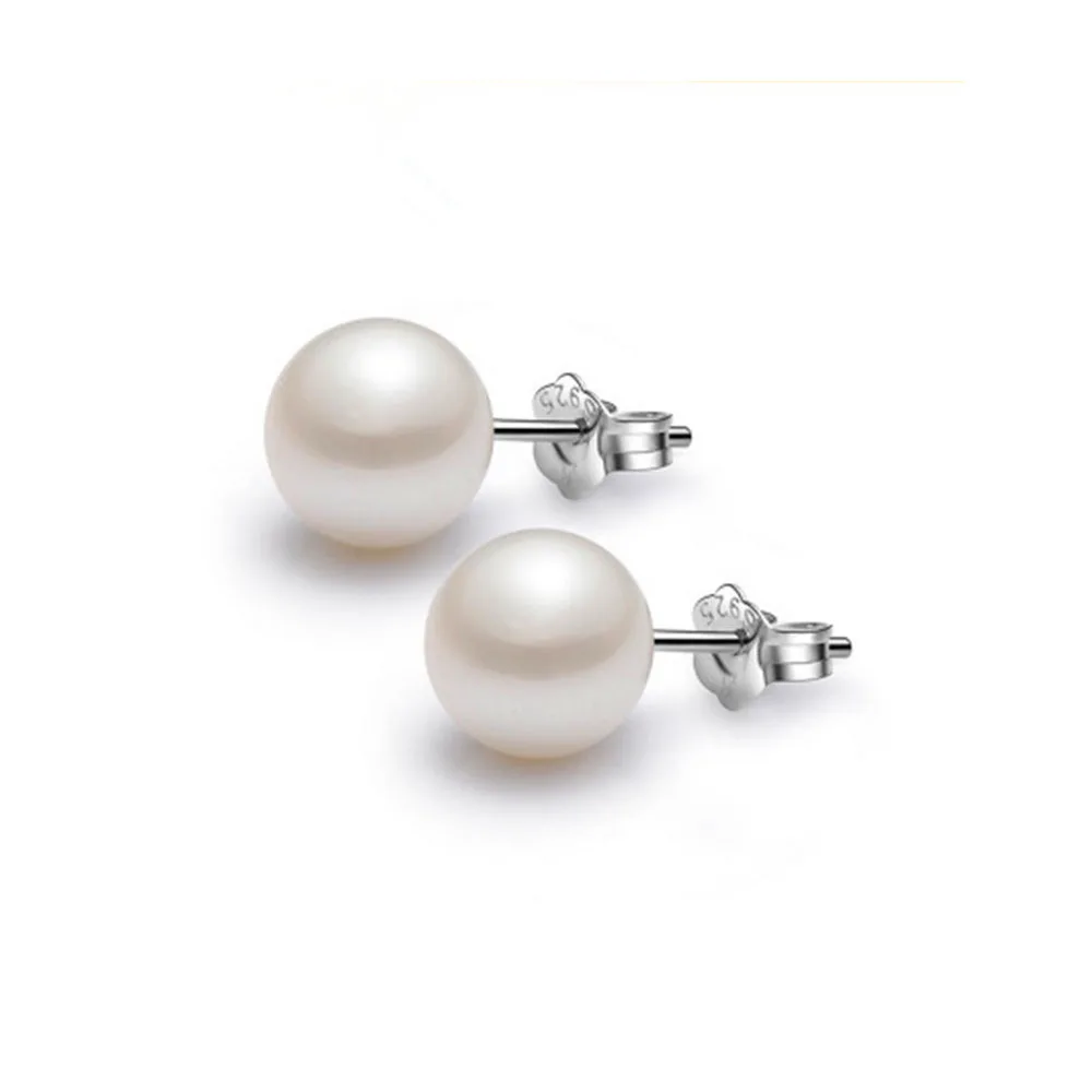 

Новые серьги из стерлингового серебра 925 пробы 8 мм для женщин, хорошее качество, свадебные и помолвочные украшения, модные серьги-гвоздики, подарки на вечеринку