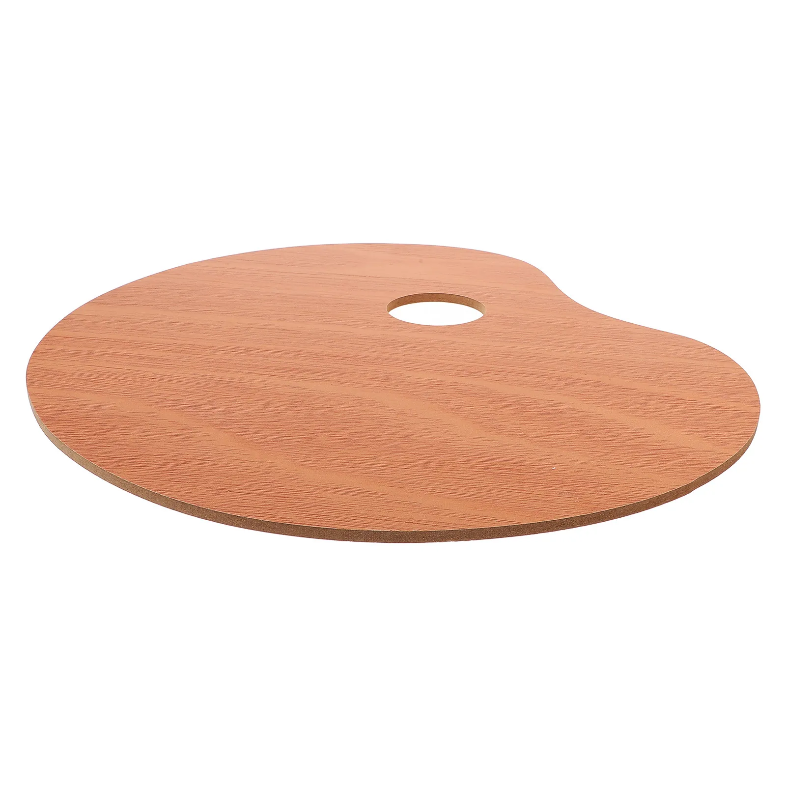 25x30cm Wooden Artist Palette Oval Paint Mixing Tray for Oil Acrylic Watercolor Painting Smooth Surface Lightweight Portable