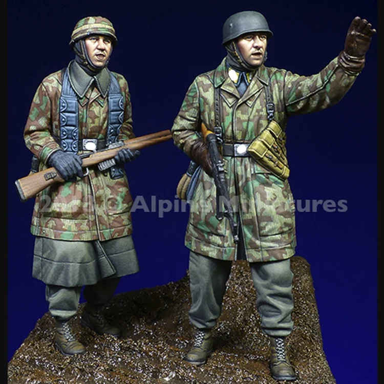 1/35 falls chirm jaeger, Set, mit 2 verschiedenen Köpfen, 2 Figuren, Harz Modell Soldat gk, unmontiert und unbemalt Kit