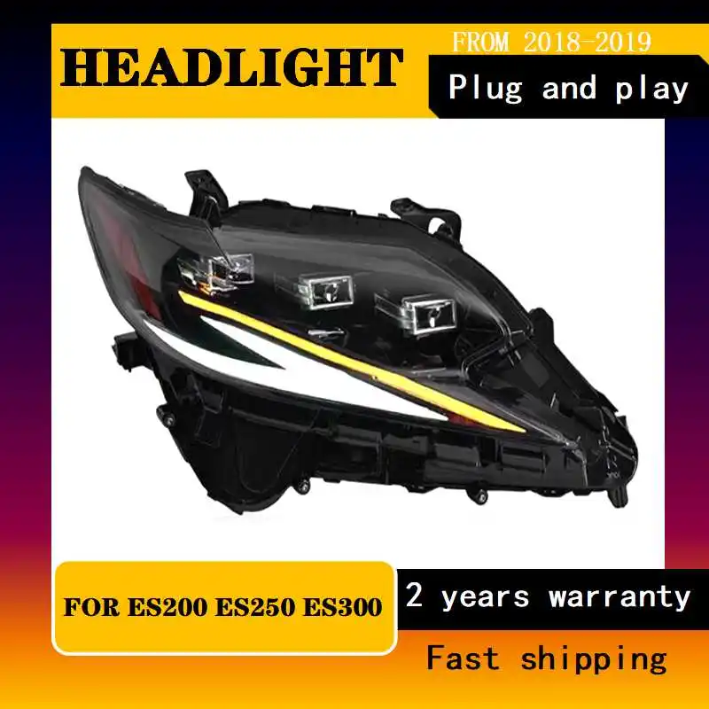 Head Lamp for Lexus ES300 LED Headlight 2013-2017 Headlights ES200 ES250 DRL Turn Signal High Beam Angel Eye Projector Lens