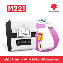 Phomemo M221 20-75mm Label Maker Thermal Label Printer Wide Range Self-Adhesive Sticker Printer for Address Tag Price Barcode