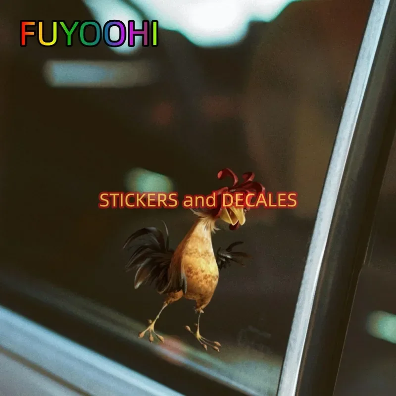 FUYOOHI Play Stickers الديك مضحك التوضيح صائق الإبداعية مضحك الفينيل ملصق لمصد نافذة السيارة الباب